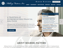 Tablet Screenshot of milbergfactors.com